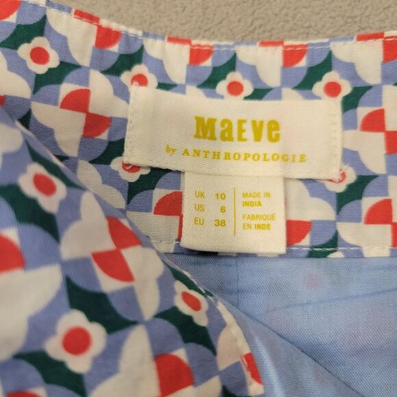 Anthropologie Maeve Pleated Mini Skirt Size US 6 - Picture 4 of 9